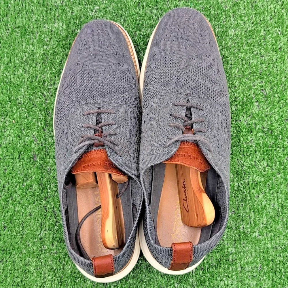 Cole Haan ØriginalGrand Stitchlite Shoes Mens 10 Grey Oxford Sneakers‎ C27961